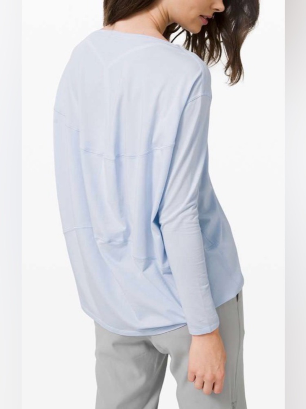 Lululemon Back In Action Long Sleeve, Light Blue, sz 4